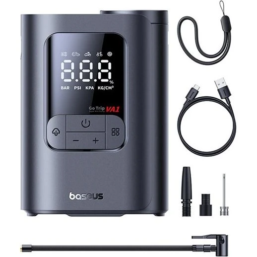 Baseus GoTrip VA1 Trådløs Luftpumpe 150 PSI - Dark Gray