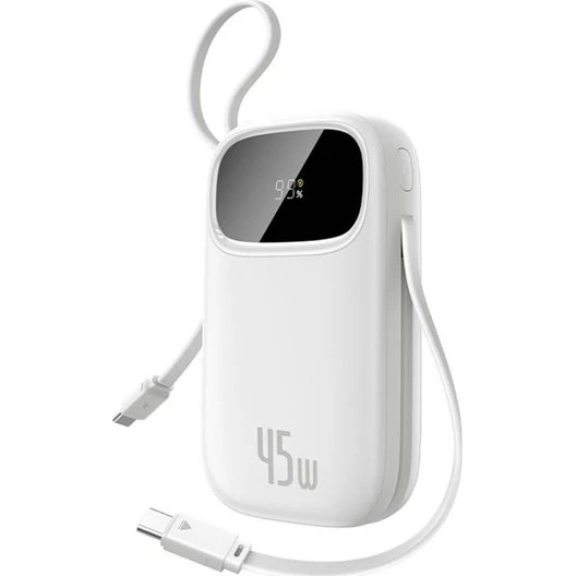 Baseus EnerFill FC31 QPow3 20000mAh 45W Powerbank med USB-C - Hvid