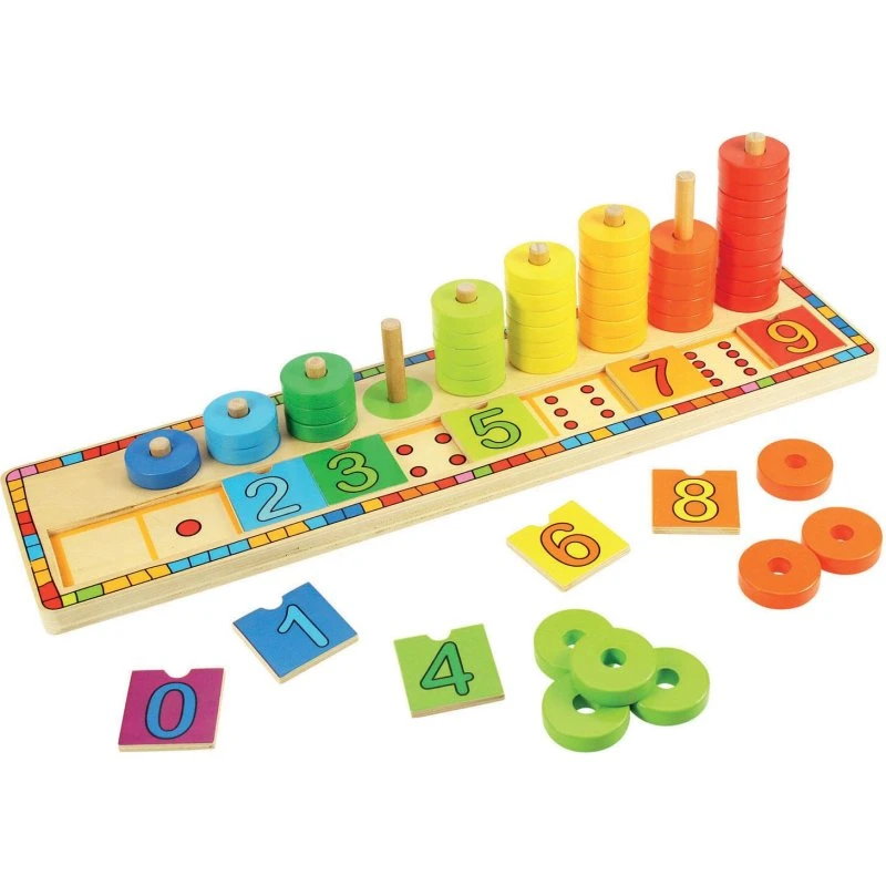 Bigjigs Wooden Learning Game Counting - 55 dele
