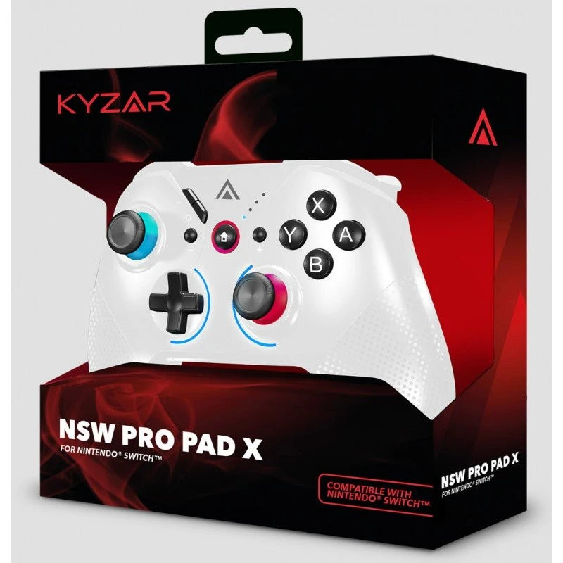 Kyzar Switch Pro Hvid - Trådløs Pro-controller