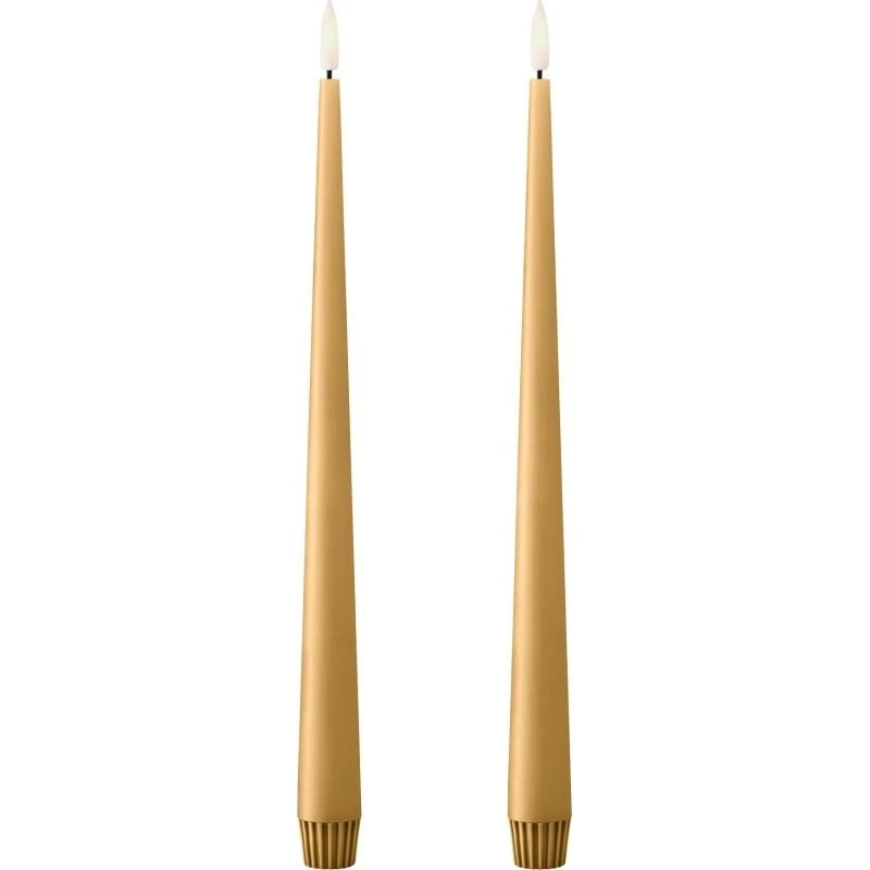 Ester & Erik LED kronelys, 30 cm, Karry Gul, 2-pak