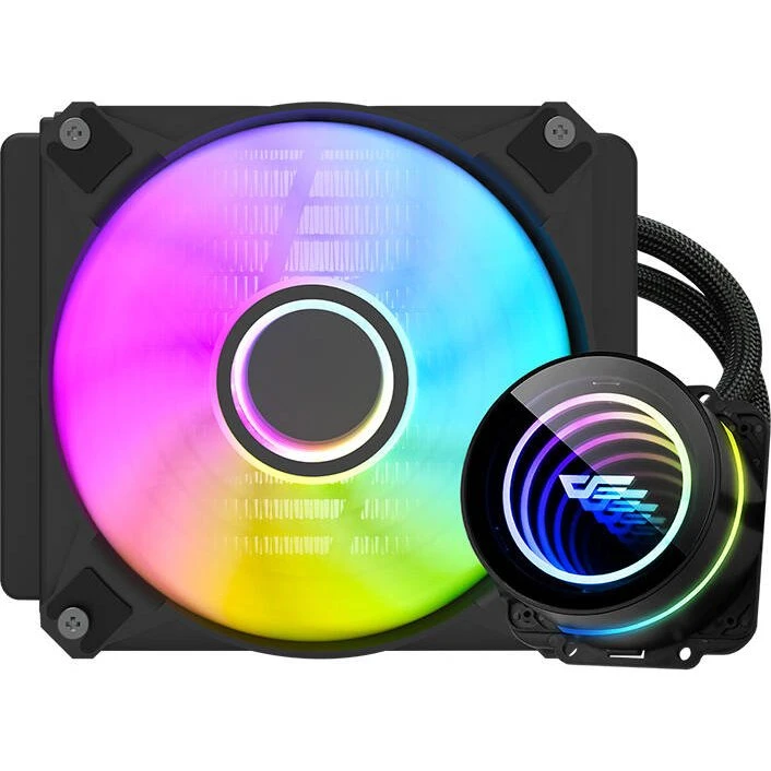 Darkflash DX120 V2.6 CPU-vandkøler (sort)