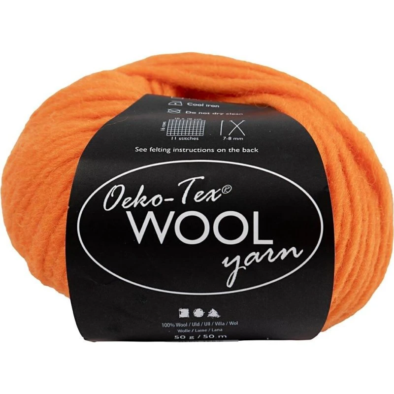 Creativ Company Premium Uldgarn - Orange - 50g / 50m