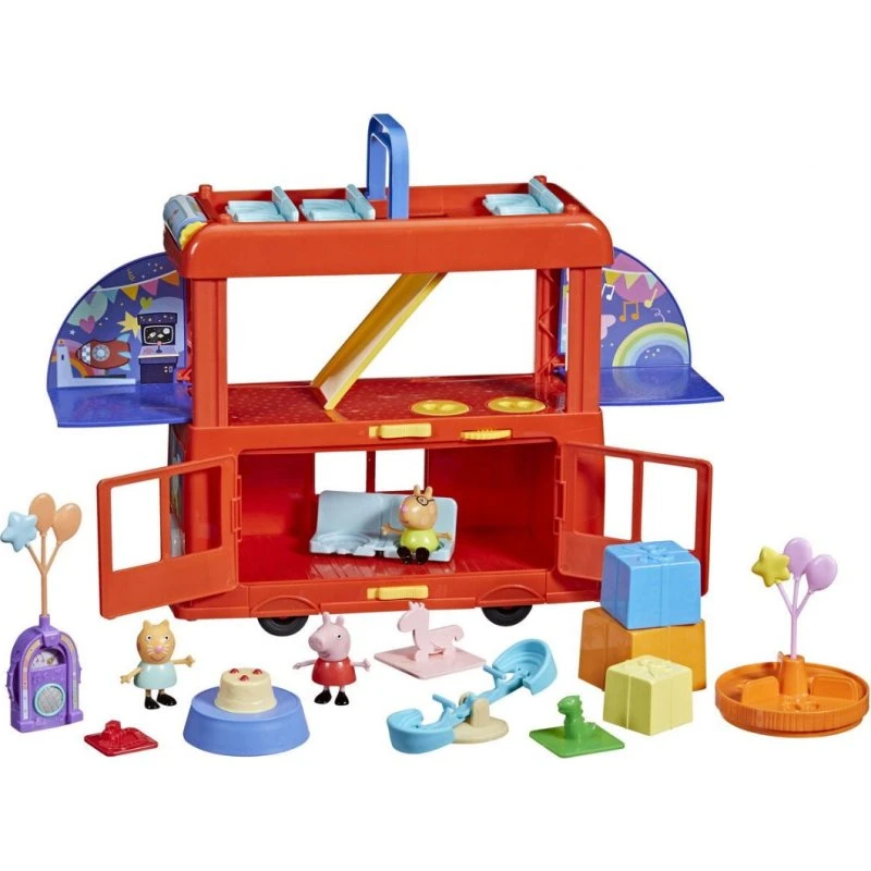 Gurli Gris 2-i-1 Party Bus – 3-etagers dobbeltdækker