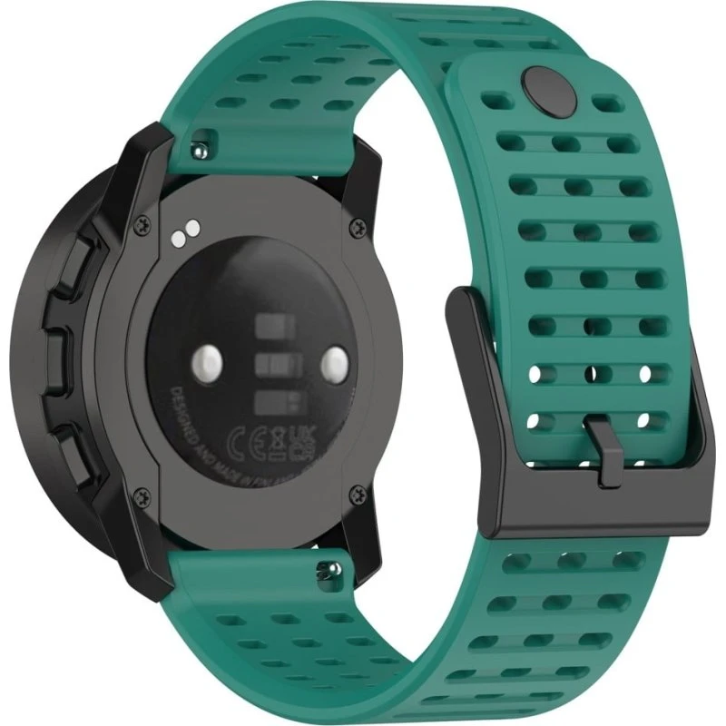 Suunto 22 mm silikonerem - Sortliggrøn