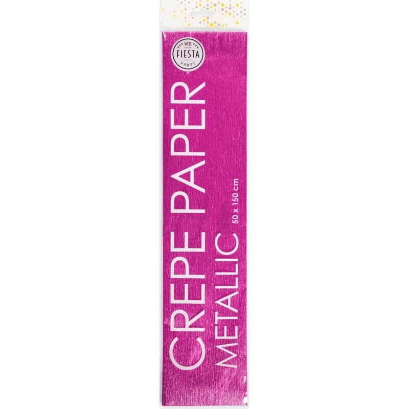 Globos Metallisk Crepepapir Pink 50x150cm