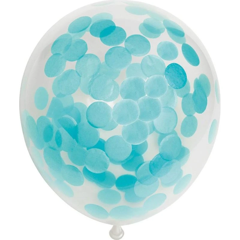 Globos Konfetti Balloner Baby Blue 30cm - 6 stk.