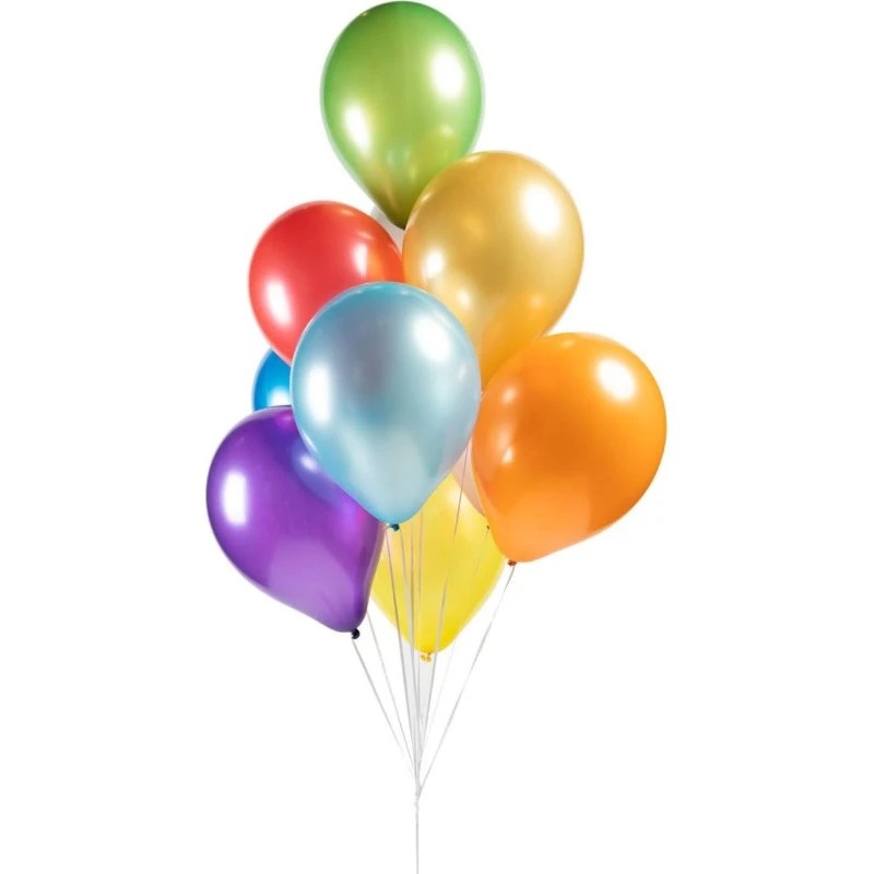 Globos Balloner Metallic Pearl Mix - 30cm, 10 stk.