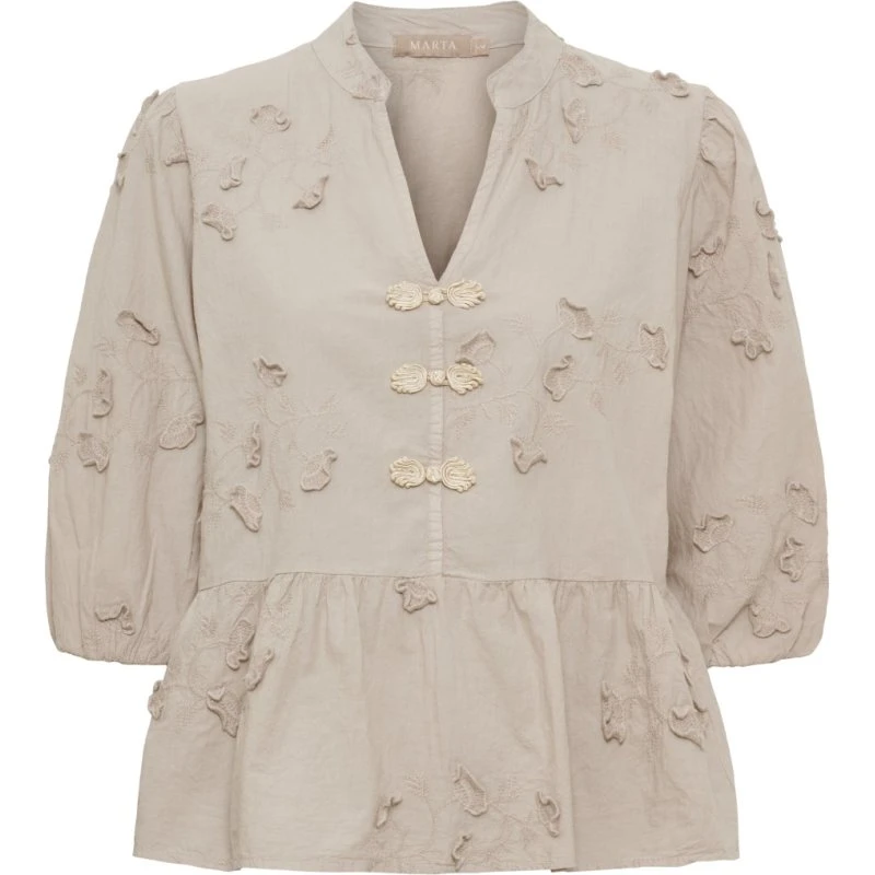 Marta Du Chateau Safiya Bluse - Beige