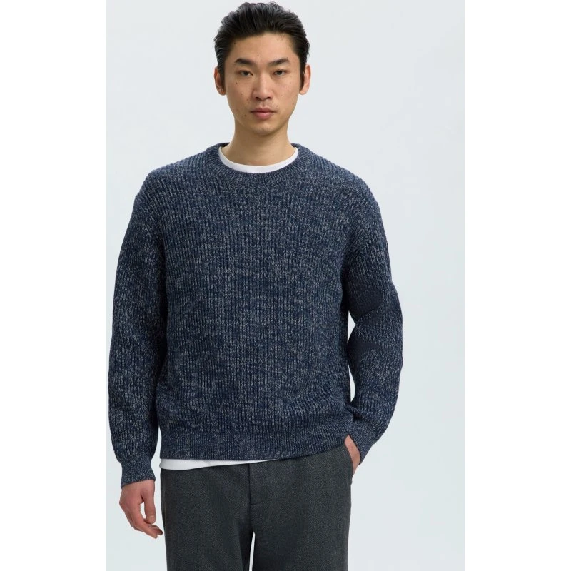 SELECTED Pullover SLHTILUM blå-meleret