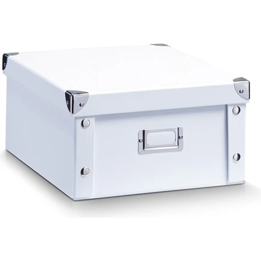 Zeller Billie opbevaringsæske A4 - hvid (31x26x14 cm)