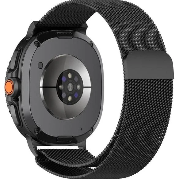 Samsung Galaxy Watch8/Ultra Milanese Rem - Sort Rustfrit Stål