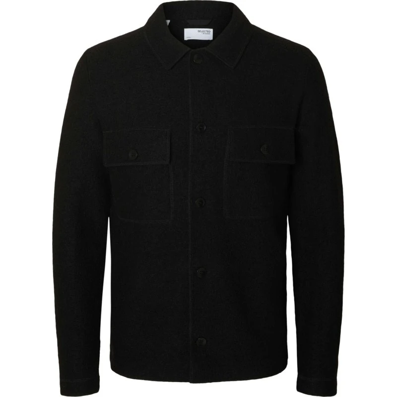 SELECTED SLHNealy sort strikket cardigan i workwear-stil