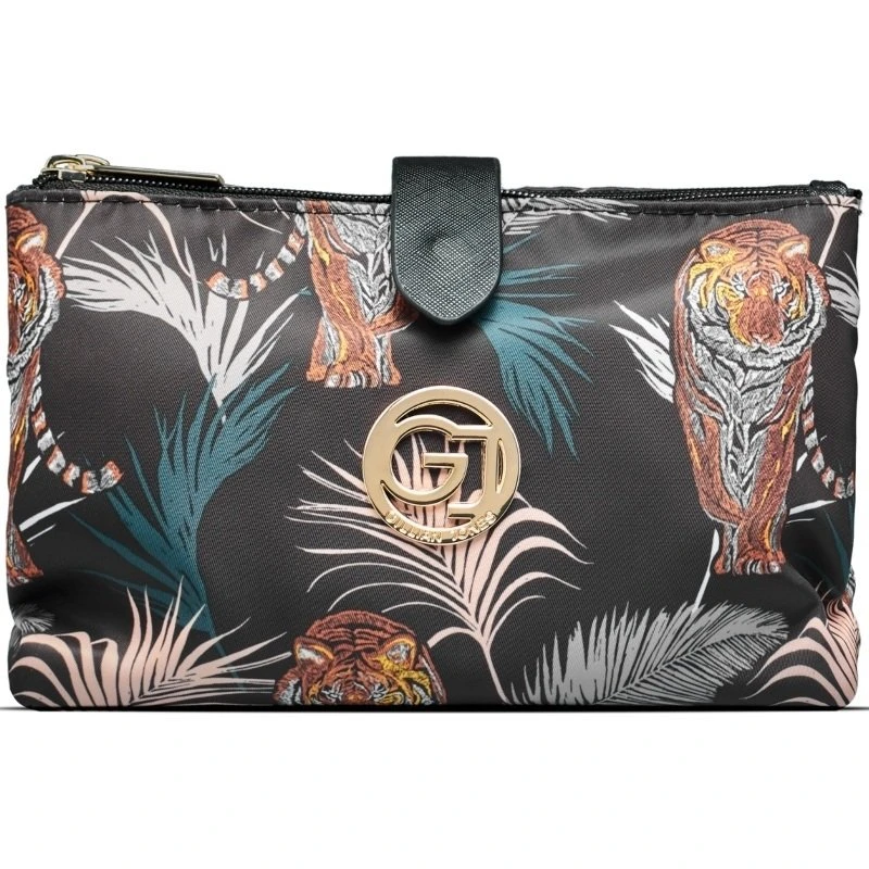 Gillian Jones Travel Clutch - Palm Print med Tigerprint