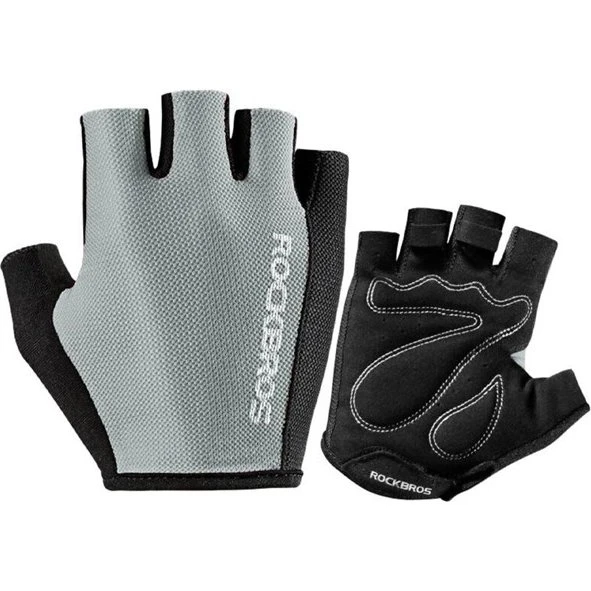 Rockbros S099GR Cykelhandsker uden fingre - Grå, str. M
