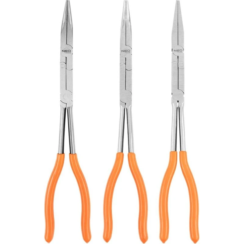 NEO TOOLS 01-293 Tangsæt med dobbeltled i CRV - 3 stk.