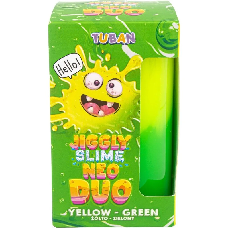 Tuban Jiggly Slime Neo Duo - Gul-Grøn 430g