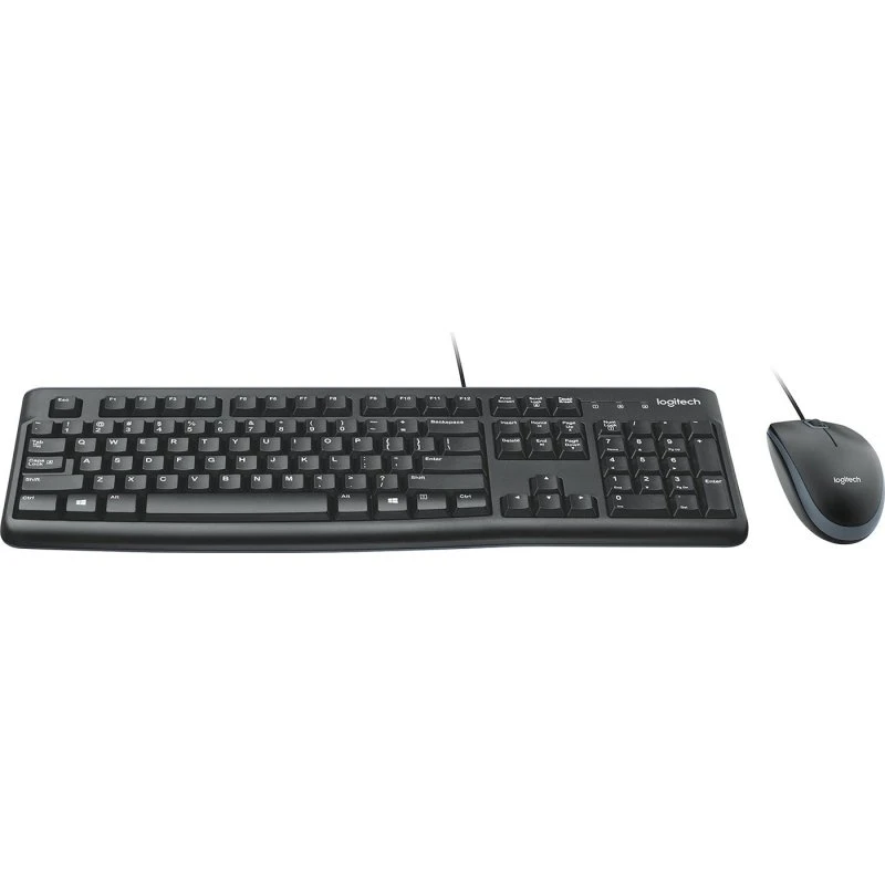Logitech MK120 Nordisk Tastatur & Mus sæt, Sort (USB)