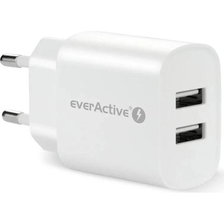 everActive SC-220 USB-oplader med 2 x USB-A - hvid