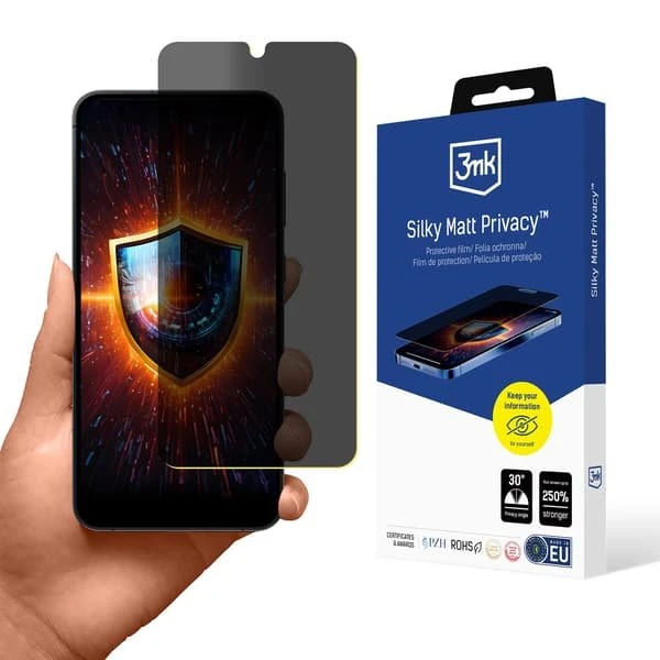 Samsung Galaxy S25+ 3MK Silky Matt Privacy Skærmbeskytter