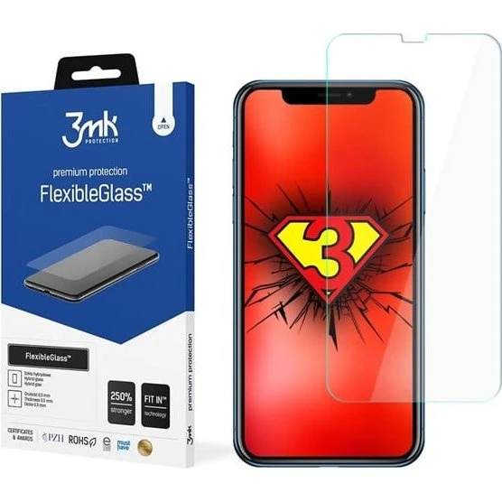 3MK FlexibleGlass Hybrid Glas til iPhone XR