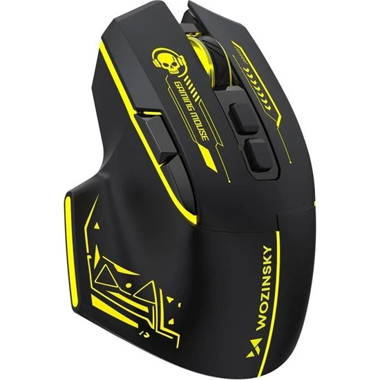 Wozinsky WMGB-1181 Trådløs Gamingmus 3200 DPI - Sort/Gul