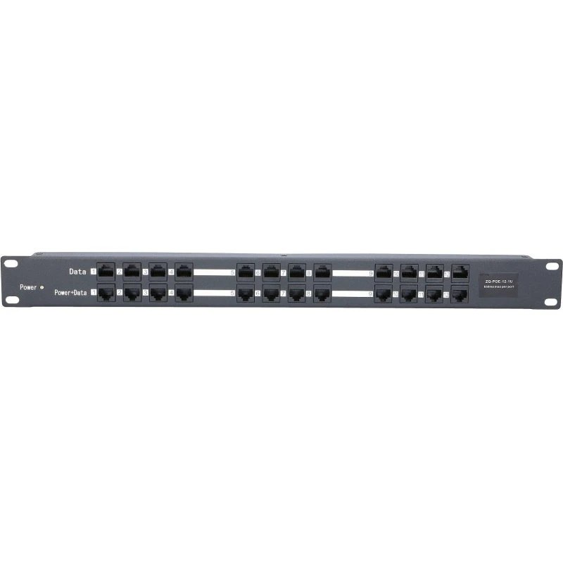 Extralink PoE-injektor 12-port 100 Mbit/s RJ45 - 1U Rack