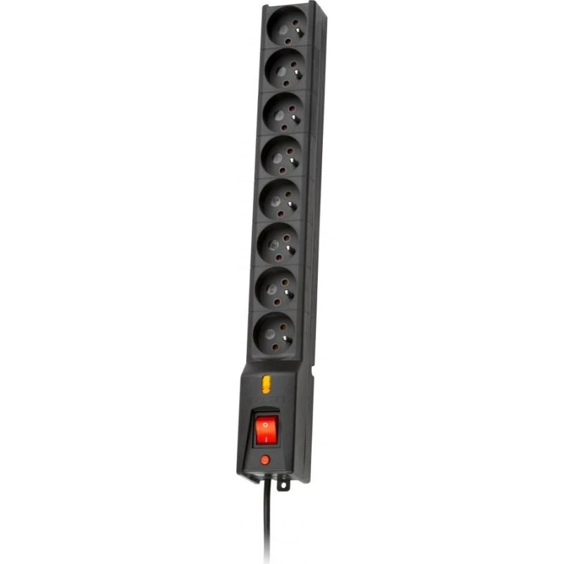 LESTAR 1966004062 Stikdåse med 8 udtag, 5m kabel, sort