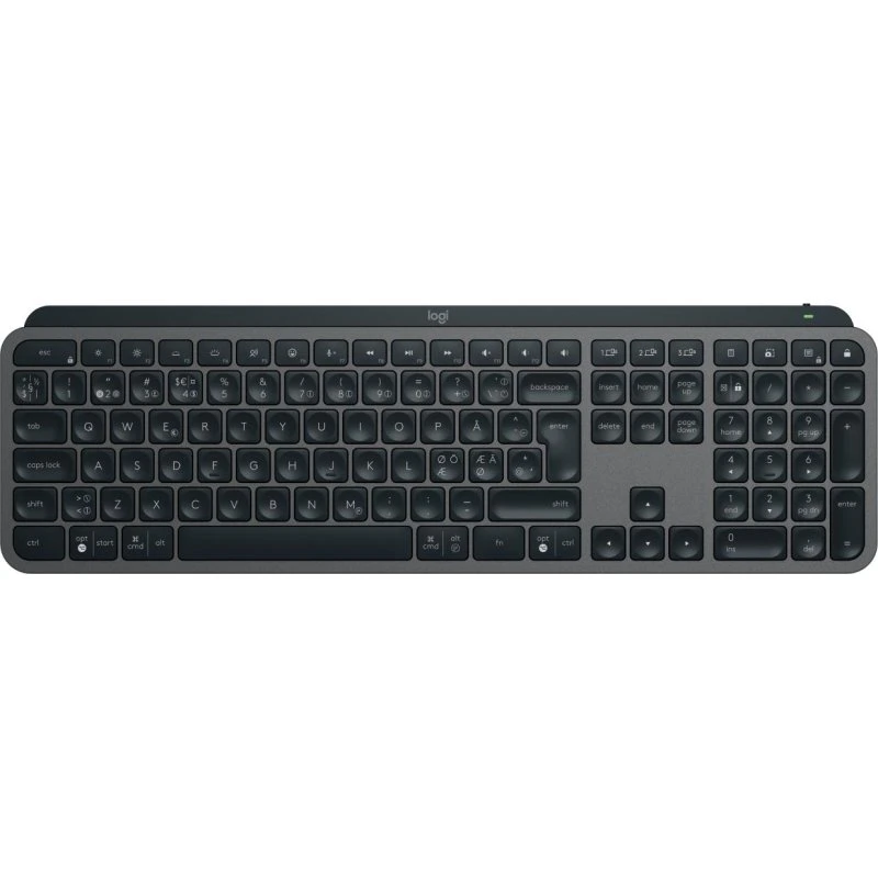 Logitech MX Keys S – Trådløst oplyst fuldtastatur, Grafit