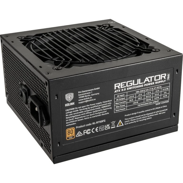 Kolink KL-R750FG 750W ATX 3.0 80+ Gold – Fuldt modulær