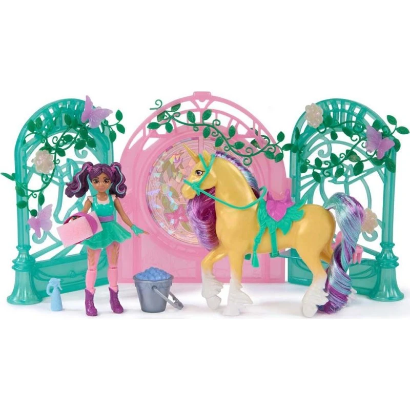 Unicorn Academy Ava & Leaf Stald Legesæt