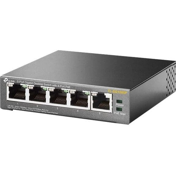 TP-Link TL-SG1005P 5-port Gigabit Switch med 4x PoE+