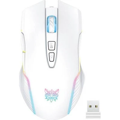 Onikuma CW905 Wireless Gamingmus - Hvid, 3600 DPI, RGB