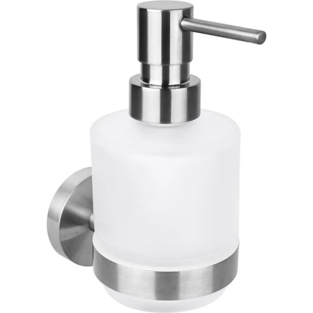 Kriss Simple sæbedispenser, børstet rustfrit stål & glas, 200 ml