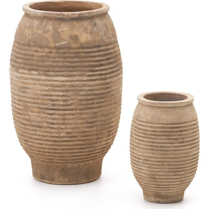 Kave Home Llonga Urtepottesæt 2 stk. i terracotta vintage