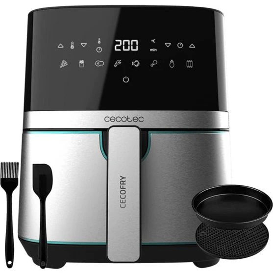 Cecotec Cecofry Full Inox Pro 5500 Airfryer - 5.5L, 1.7kW, Sort/Inox