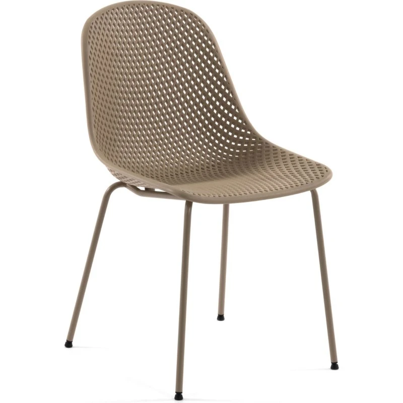 Kave Home Quinby Spisebordsstol - Beige & Stål