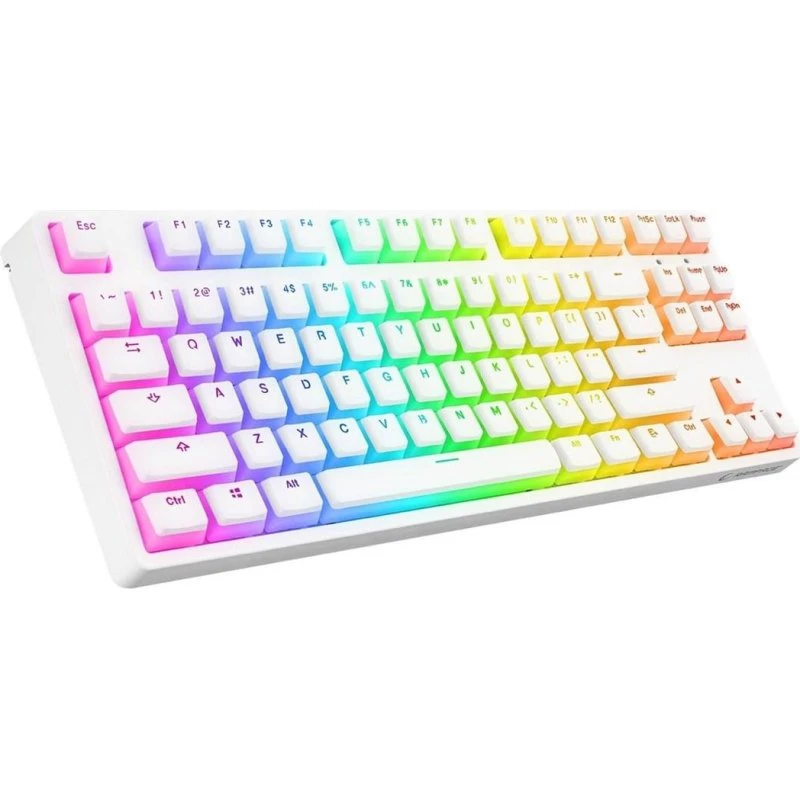 RAMPAGE TKL GHOST Mekanisk Tastatur - Huano Red Switch - Hvid