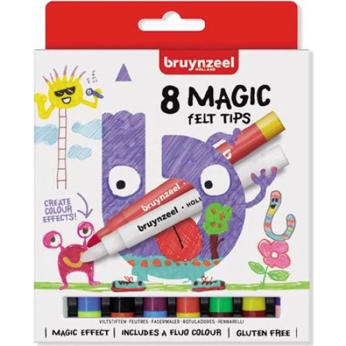 Bruynzeel Kids Magic Tuscher - 8 farver