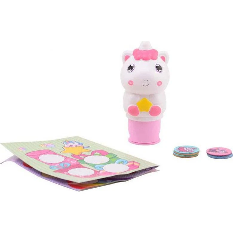 Johntoy Unicorn Sticker Stamper med 100 klistermærker