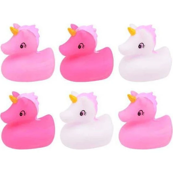 Johntoy Happy World Badefigurer - 6 stk. (Flamingo & Unicorn)