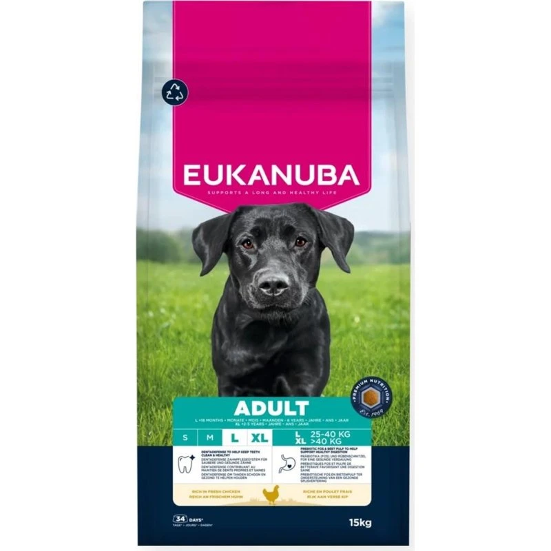 EUKANUBA Adult L/XL med kylling - 15 kg