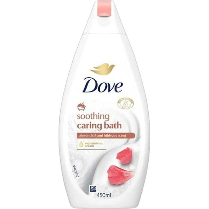 Dove Soothing Caring Mandelolie & Hibiscus Badeblødgører 450 ml