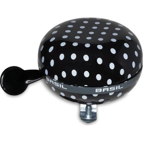 Basil Polka Dot Ringeklokke - Sort/Hvid 80 mm