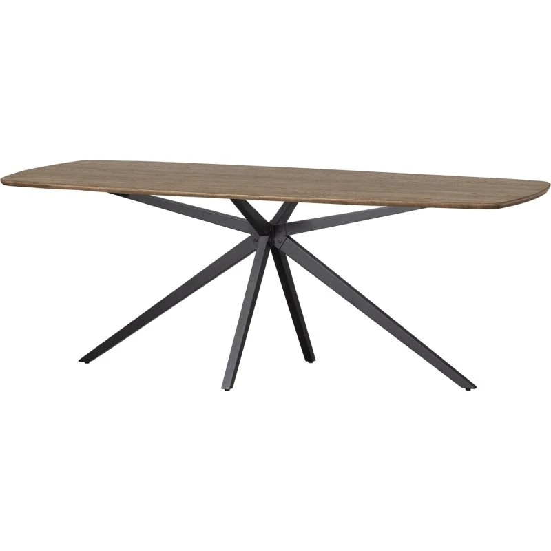WOOOD Tablo ovalt spisebord 220x100 cm - Kashmir brun eg