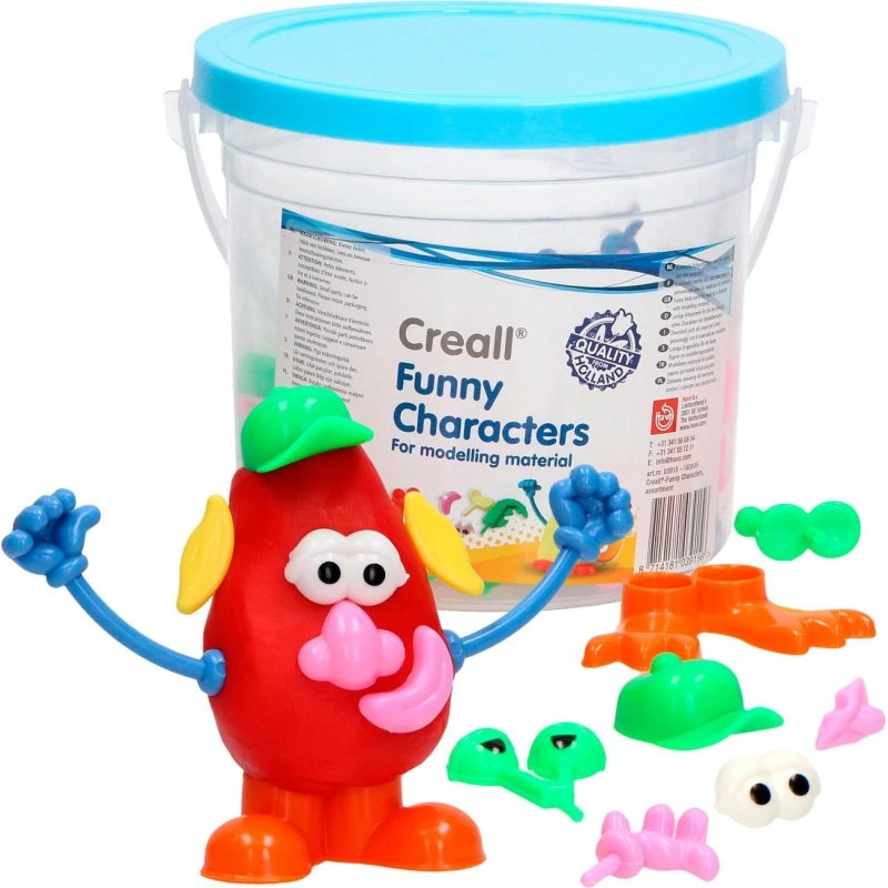 Creall Funny Characters Tilbehør til lerfigurer - 130 stk.