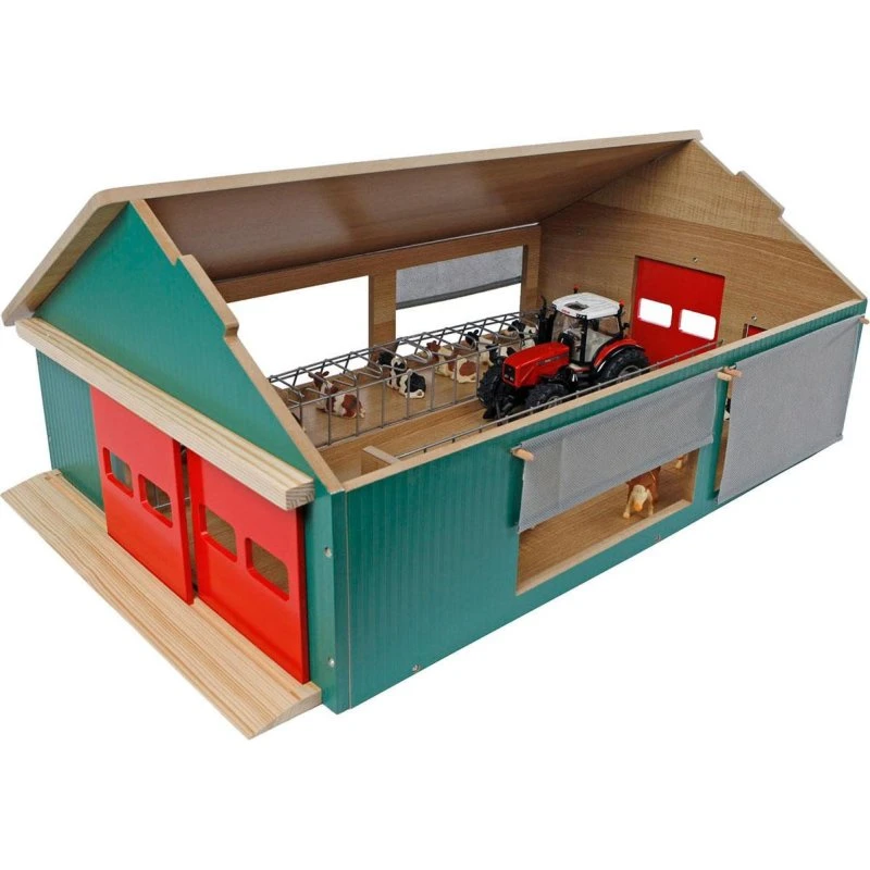 Kids Globe Kvægstald i træ - 1:32 model