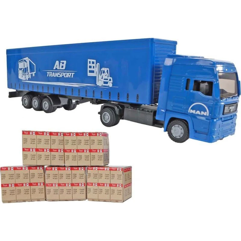 Kids Globe MAN Lastbil med Trailer - 30 cm