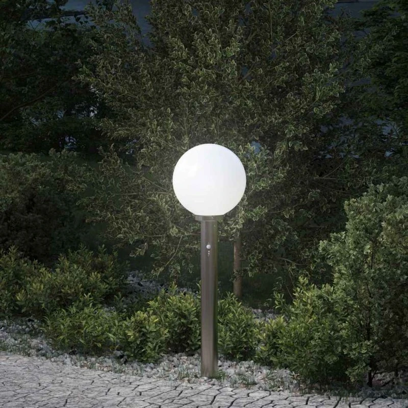 vidaXL Pullertlampe med sensor 80 cm i rustfrit stål IP44