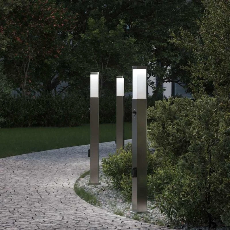 vidaXL Pullertlamper 3 stk. 80 cm Rustfrit stål med sensor og stik